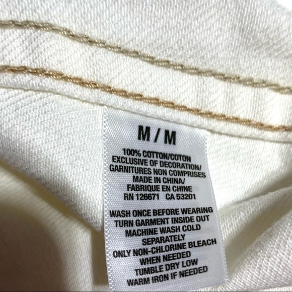 Aeropostale white cropped jean jacket (size medium) - Picture 8 of 10